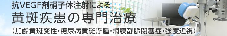 抗VEGF剤硝子体注射による黄斑疾患の専門治療